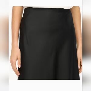 J Crew Black Satin Slip Skort NWT, Small